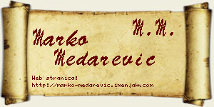 Marko Medarević vizit kartica